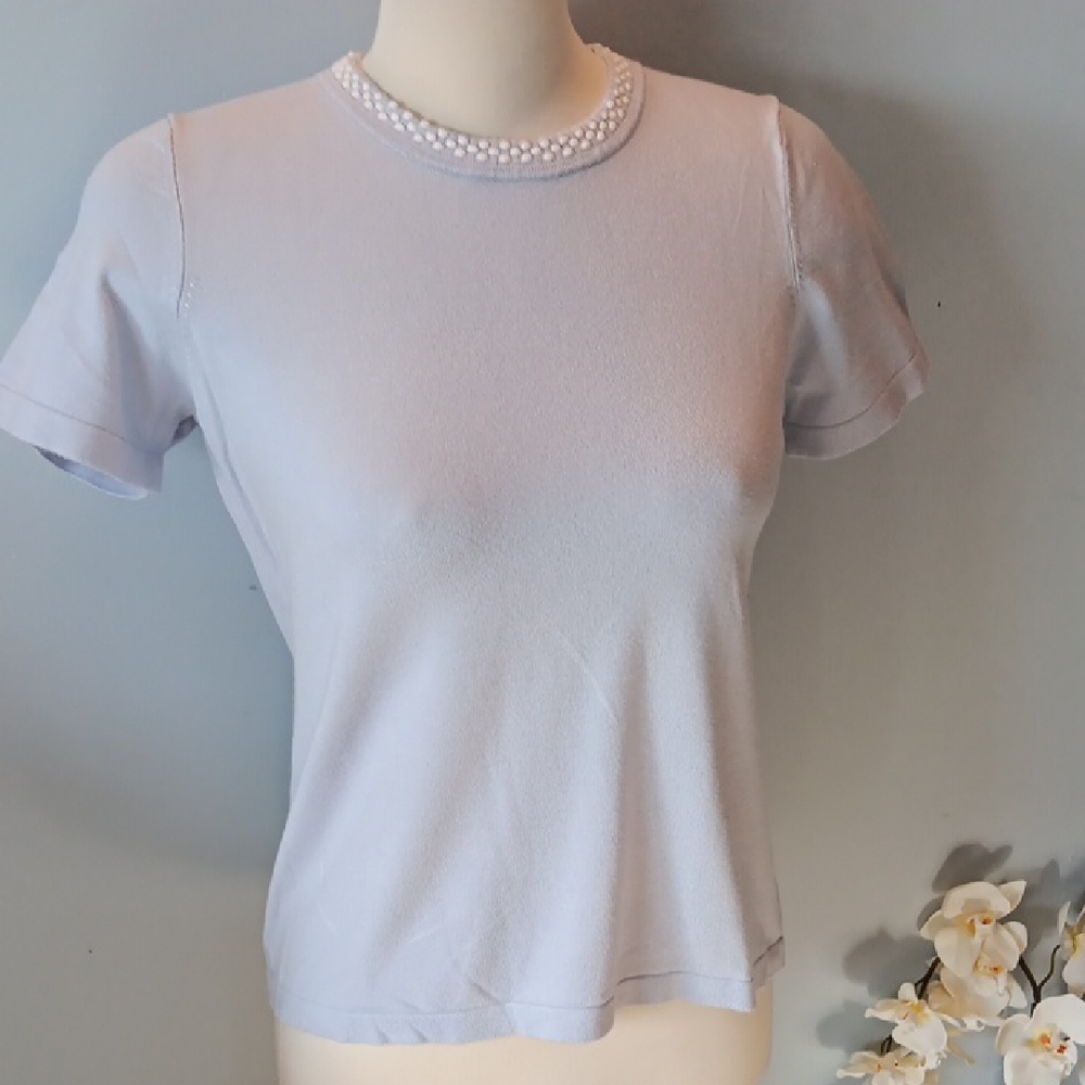 Karl Lagerfeld elegant baby blue top